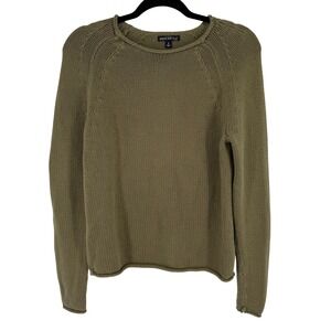 J.Crew Mercantile Rollneck Sweater Womens S Olive Green Cotton